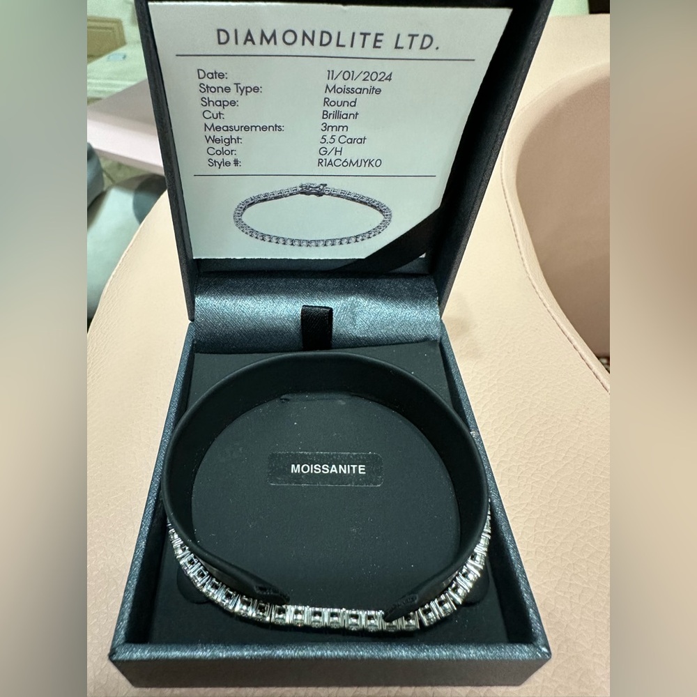 Tennis 5.5 carat diamonds bracelet - Picture 7 of 11
